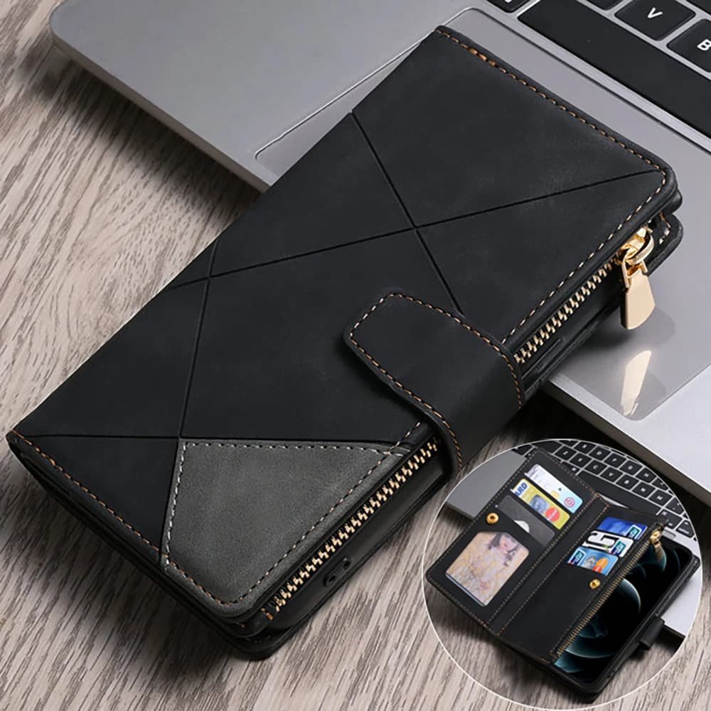 Custodia in Pelle con Cerniera a 9 Scomparti per Xiaomi Poco M8 Pro X7 5G, Compatibile con Poco X3 NFC M6 F5 X5 M4 Pro X4 GT X6 M5s F4 F3 M8 X7 C65 C75
