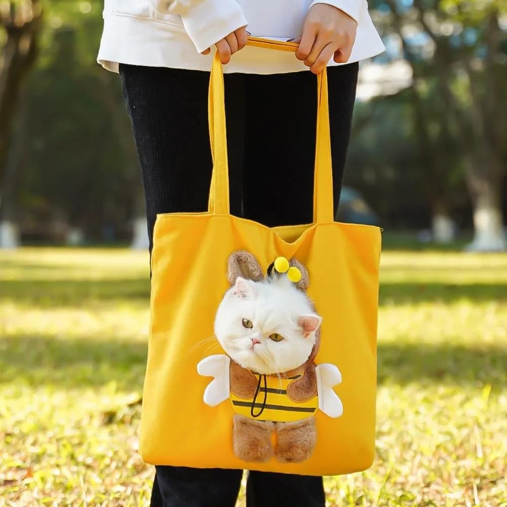 1PC Head‑Out Pet Carrier Bag Breathable Portable Handheld Cat Dog Travel Bag Pet Tote for Kitten Puppy Small Dog Outdoor Walking
