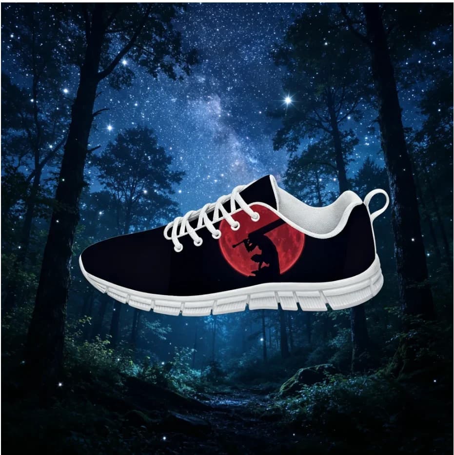 Scarpe Barefoot Personalizzate Berserk Guts con Stampa Anime Scura, Leggere, Punta Larga, Unisex, Sneakers da Passeggio per Esterni