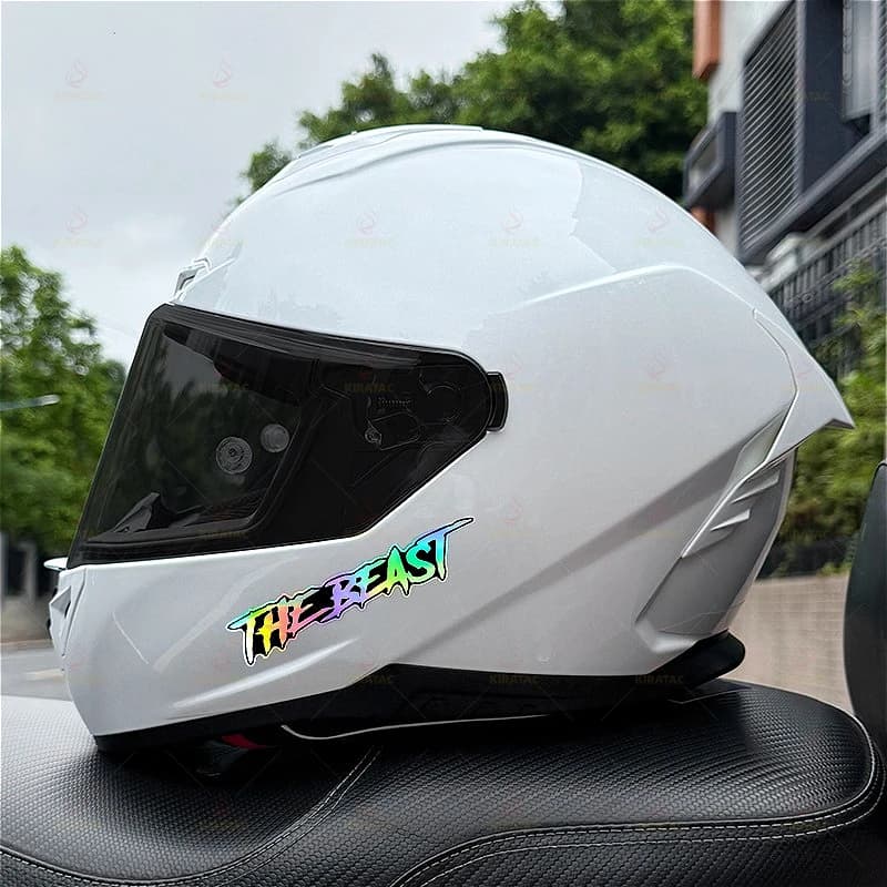 THE BEAST motorcycle sticker, 2 sizes, Combined pack, waterproof, for fuel tanks, helmets, bike body, universal vinyl decals