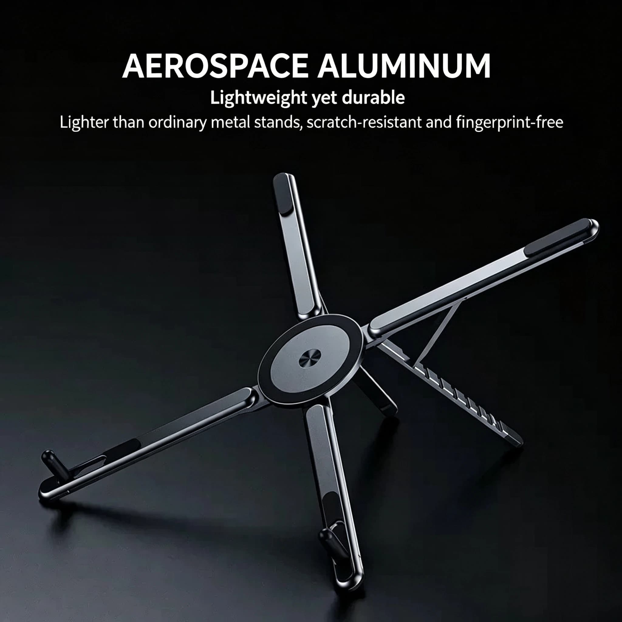 Magnetic Metal Foldable Laptop Stand Multi‑Angle Adjustment Portable Heat‑Dissipating Holder for Notebook Tablet Phone