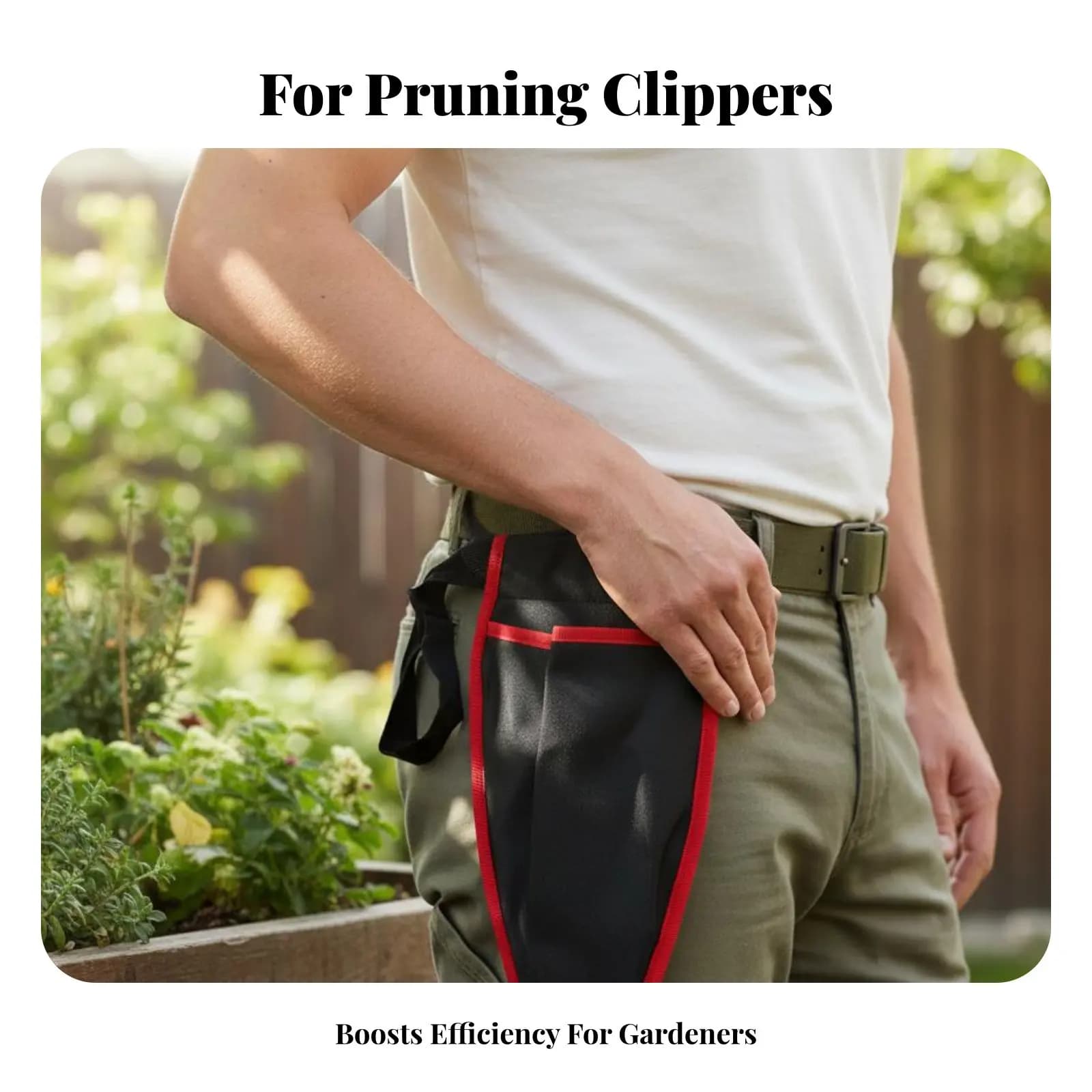 Electric Shear Waist Bag Hands-Unrestricted Electric Waist Bag Pruner Easy Reach Pruning Tool Pouch