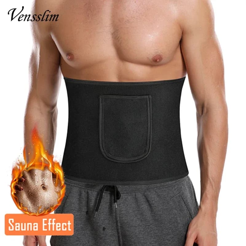 Vensslim Perdita di Peso Vita Trainer Avvolgente Regolabile Sauna Sudore Pancia Cincher Cintura Uomo Pancia di Controllo Corsetto Bruciagrassi Trimmer