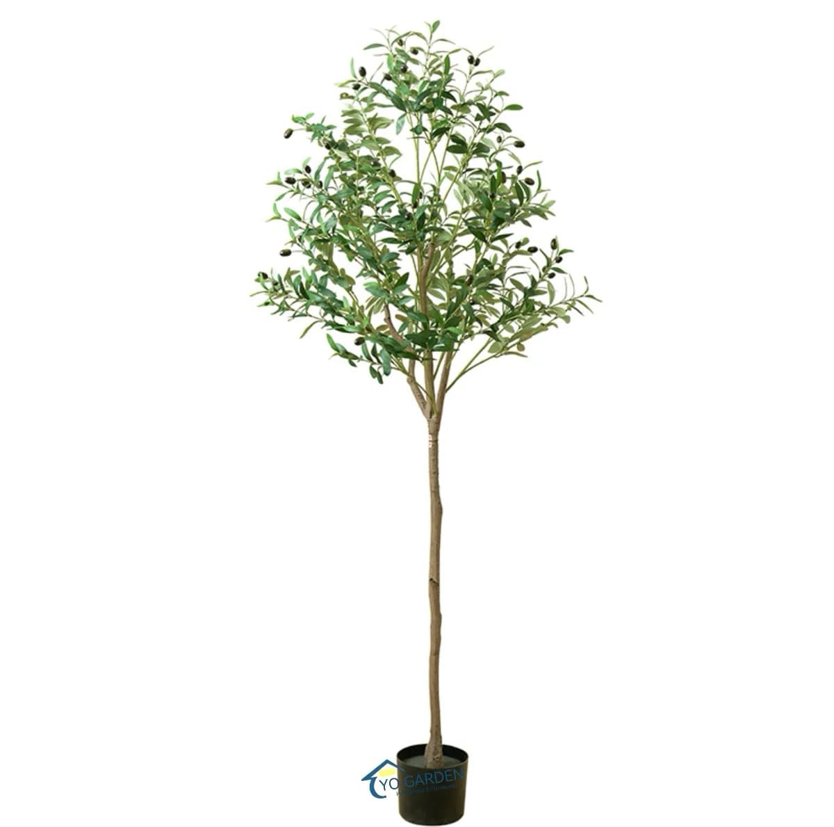 Artificial Plant Customized Almost Natural, Copper in Ecological Silk, Green Plant in Interior Vase, Home, Office, Wedding, Christmas