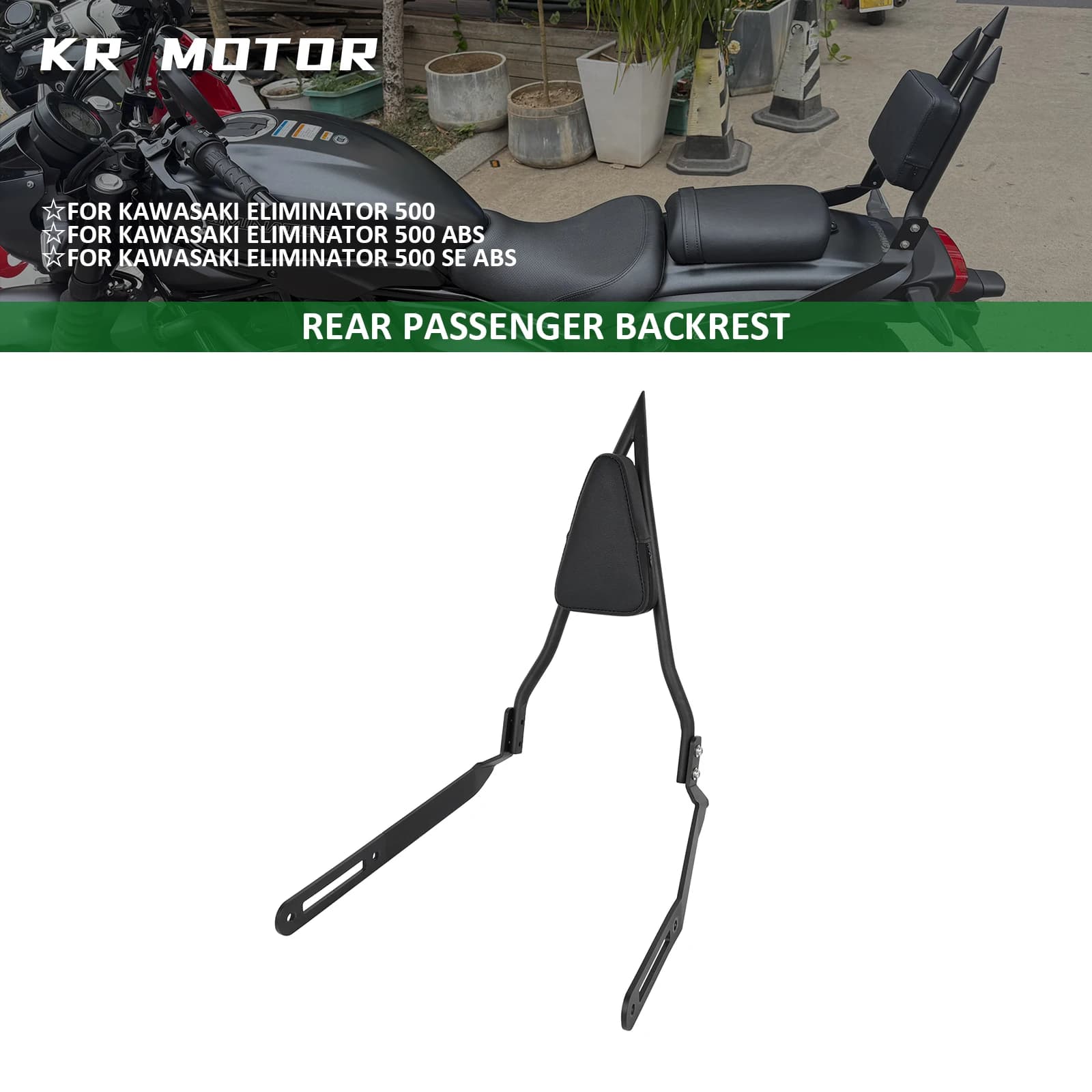 Kit di Supporto Schienale Posteriore per Passeggero Moto per Kawasaki Eliminator 450 500 SE 500 ABS 2024 2025 2026