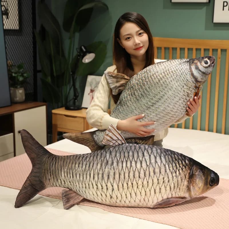 30-100cm simulazione divertente pesce peluche farcito morbido animale carpa peluche cuscino creativo cuscino del sonno per bambini ragazze regalo di natale