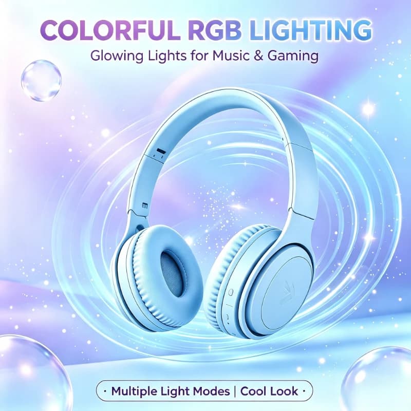 Y08 Folding Wireless Over Ear Headphones Bluetooth 5 0 Stereo Gaming Sports Headset Compatible with Android IOS Mobile
