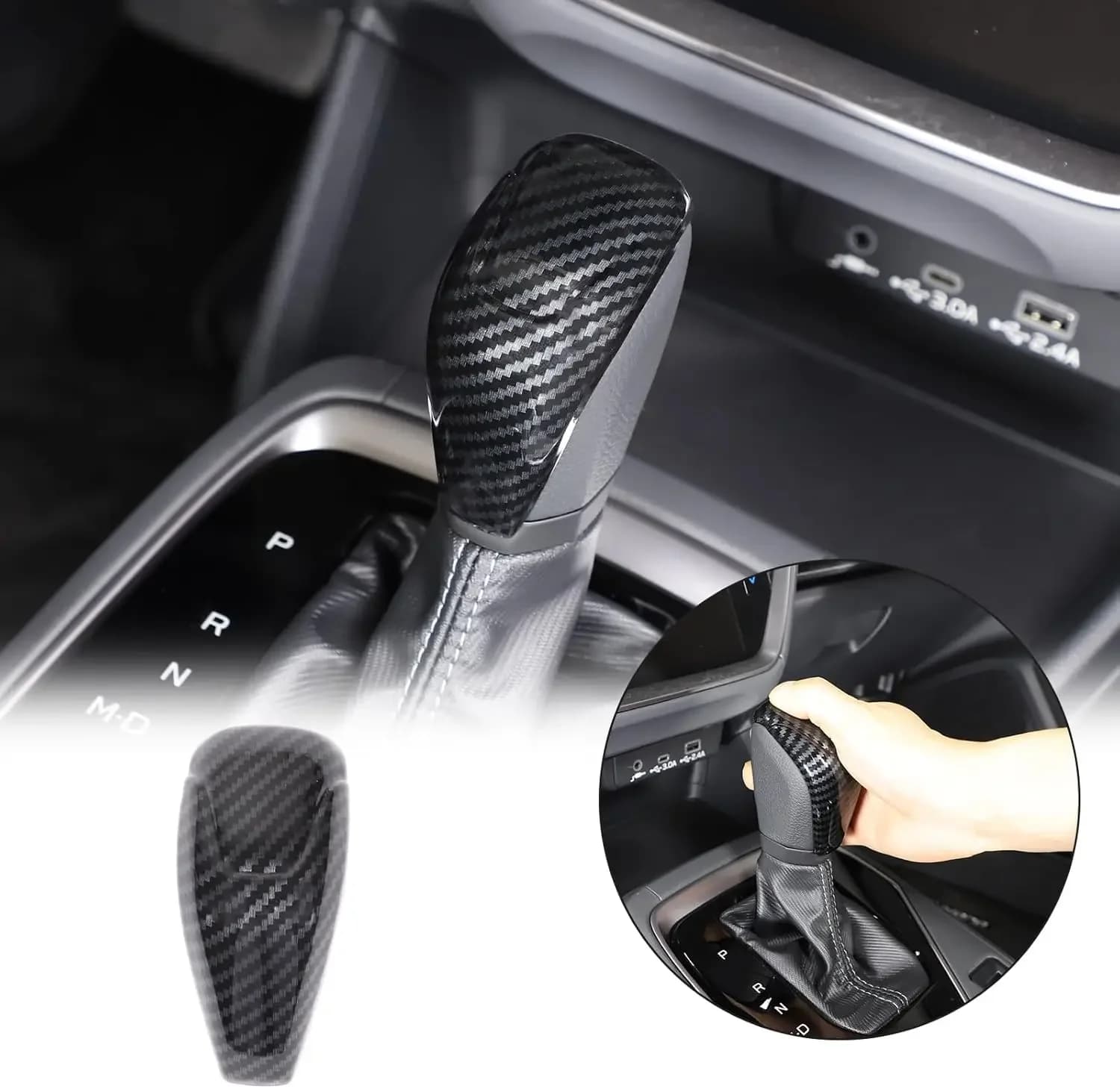 Trim central control change head knob cover with interior accessories sequins Subaru Crosstrek 2023 2024