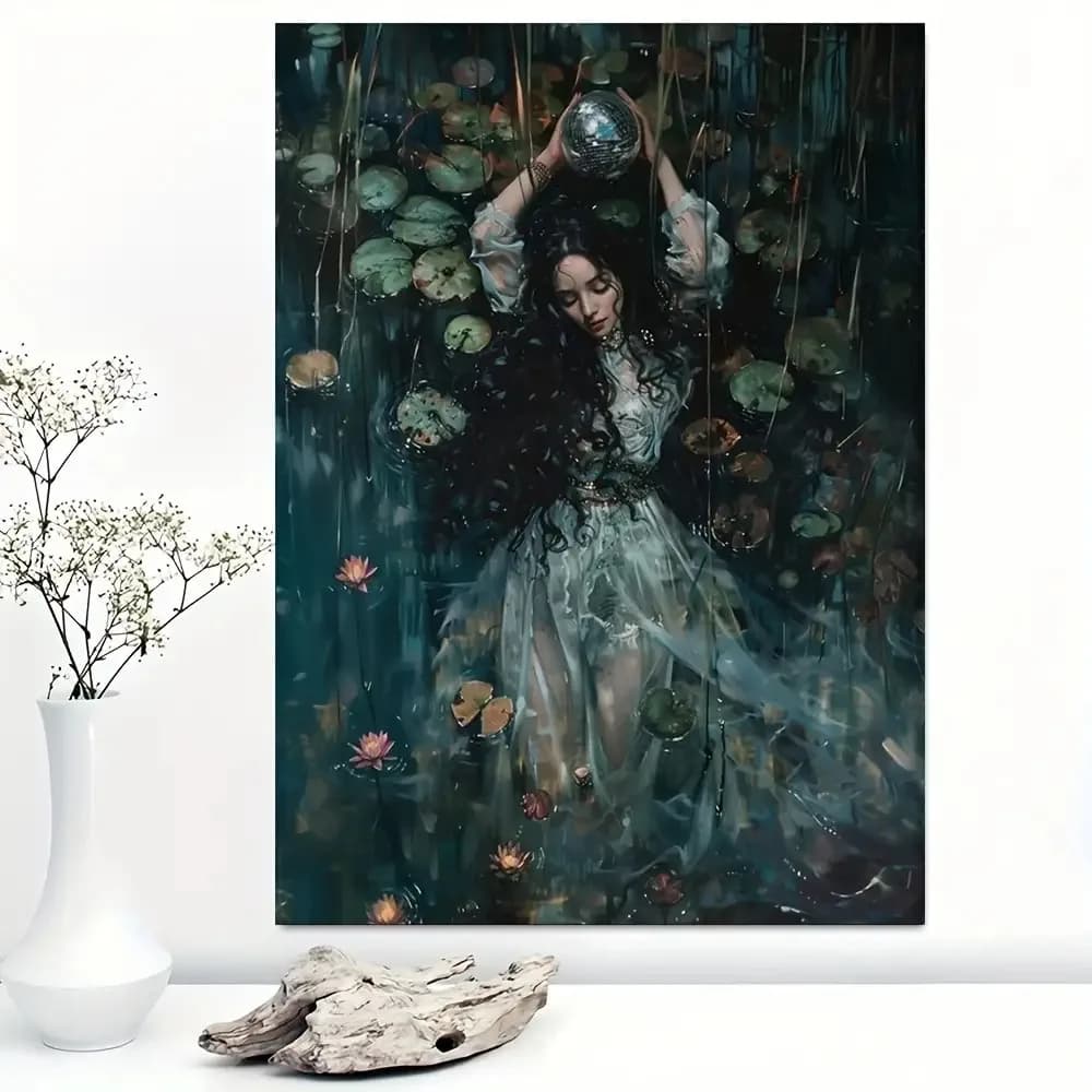 Specchio dei Sogni nell'Acqua: Kit Pittura Diamante 5D Fai da Te, Mosaico Diamantato, Punto Croce per Decorazioni Casa, Regali Unici