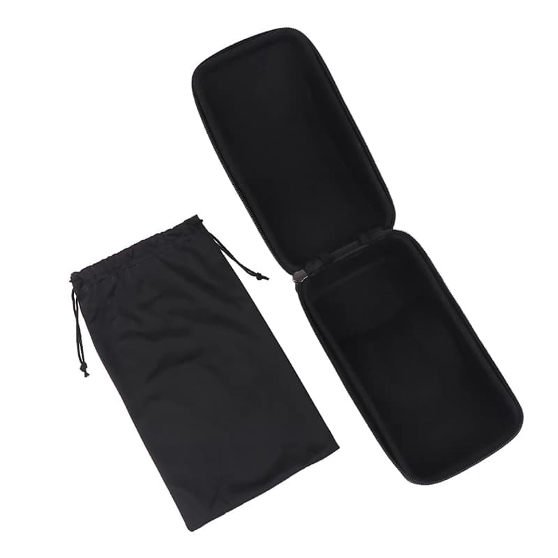 Custodia Protettiva per Occhiali da Sci, Scatola Rigida Antiurto per Occhiali da Sci, Borsa Nera in Nylon per Custodire gli Occhiali da Sci