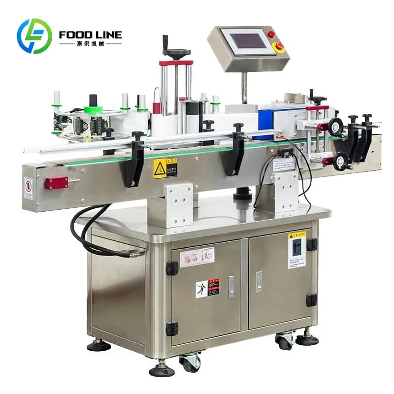 Etichettatrice automatica per etichette adesive per bottiglie di vino rotonde per barattoli di plastica in vetro Etichettatrice per succhi di frutta personalizzata