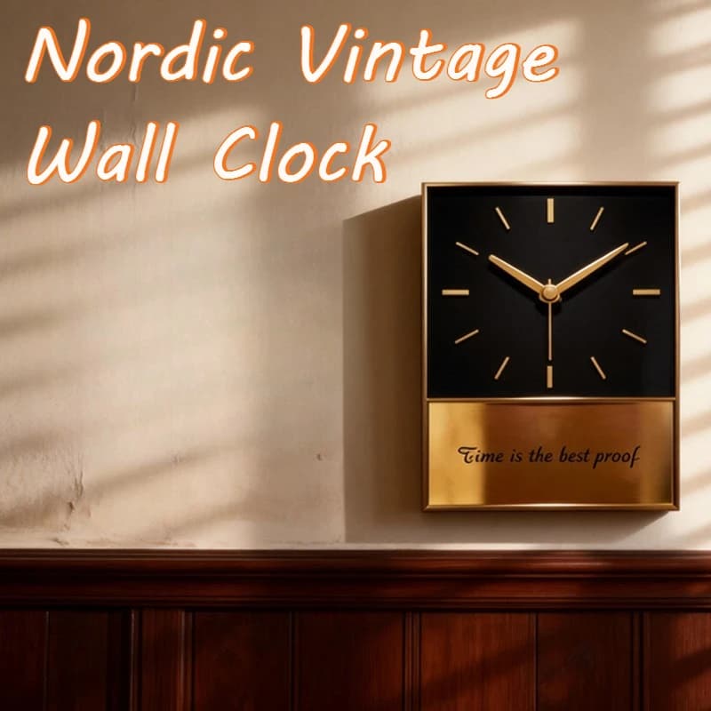 No Ticking Retro Wall Clocks Anti-fingerprints Electroplating Process Durable Metal Wall Clocks American Rural Style Home Decor