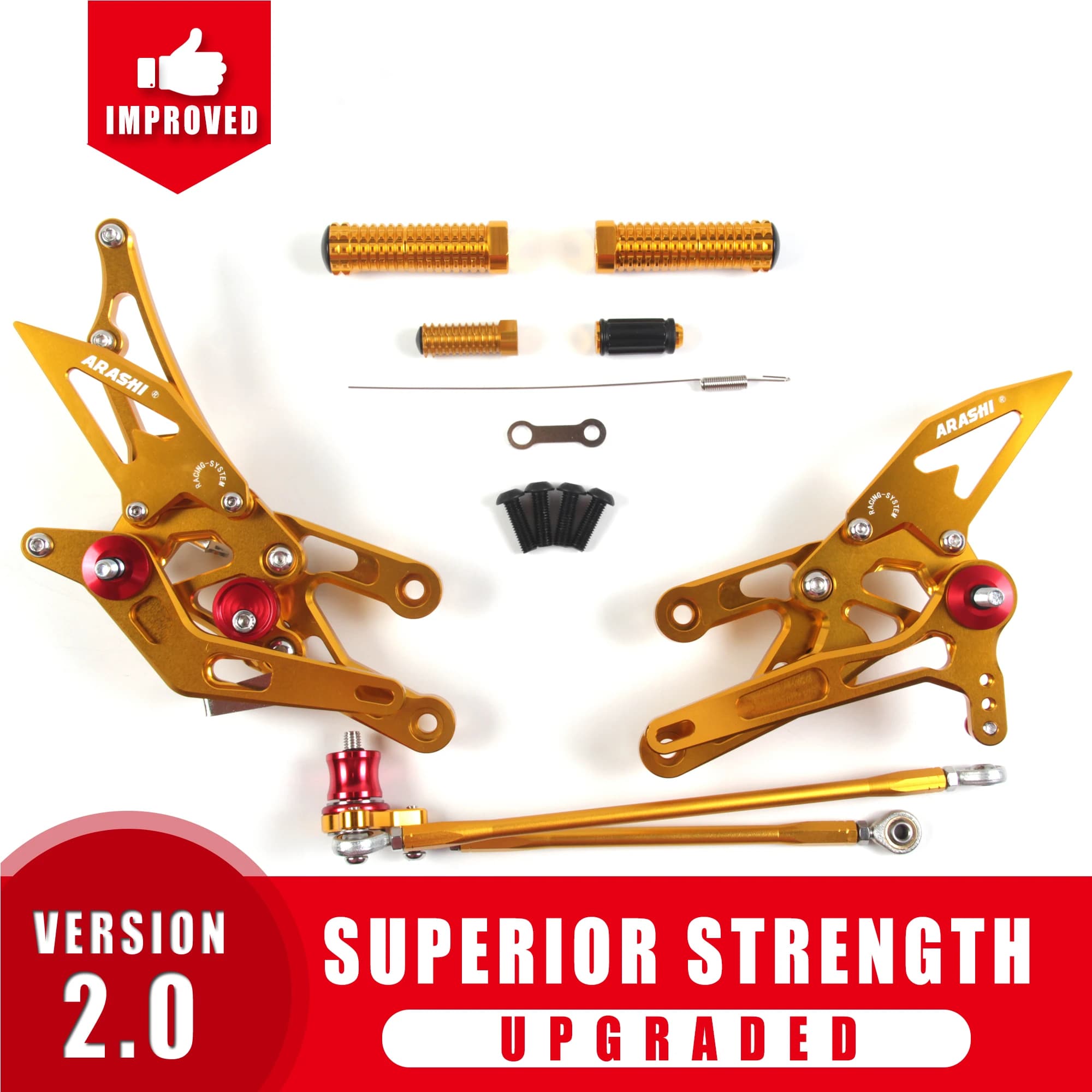 Arashi 1 Set Poggiapiedi Per HONDA CBR1000RR 2004 - 2020 CNC Pedane Regolabili Pedale CBR1000 CBR 1000 RR 2008 2009 2010 2011