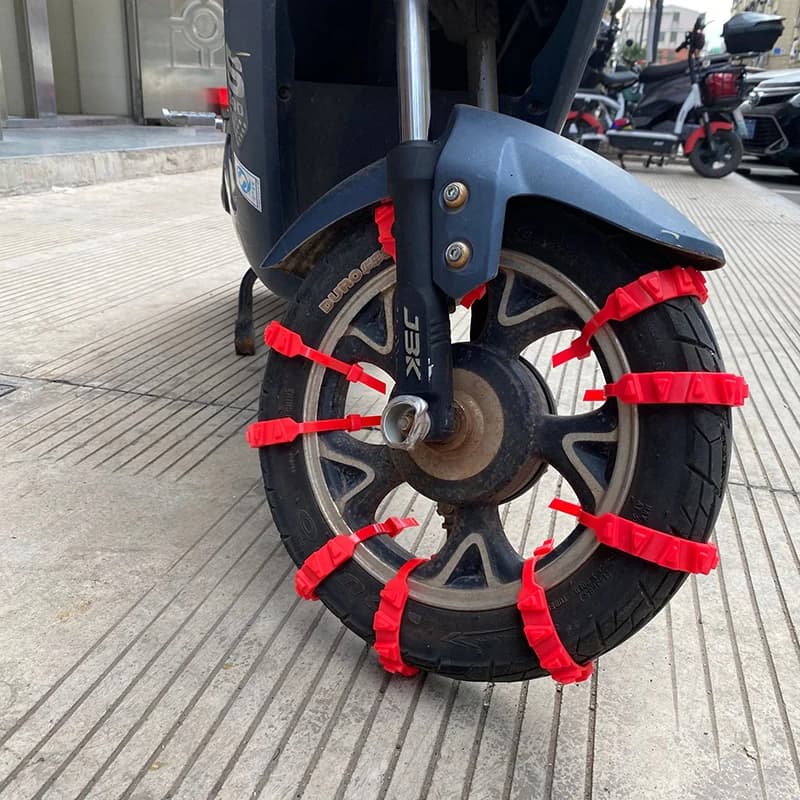 10 pcsantis-skid catene da neve per moto biciclette ruote per pneumatici invernali fascette per cavi antiscivolo strumento per catena per pneumatici di emergenza per moto