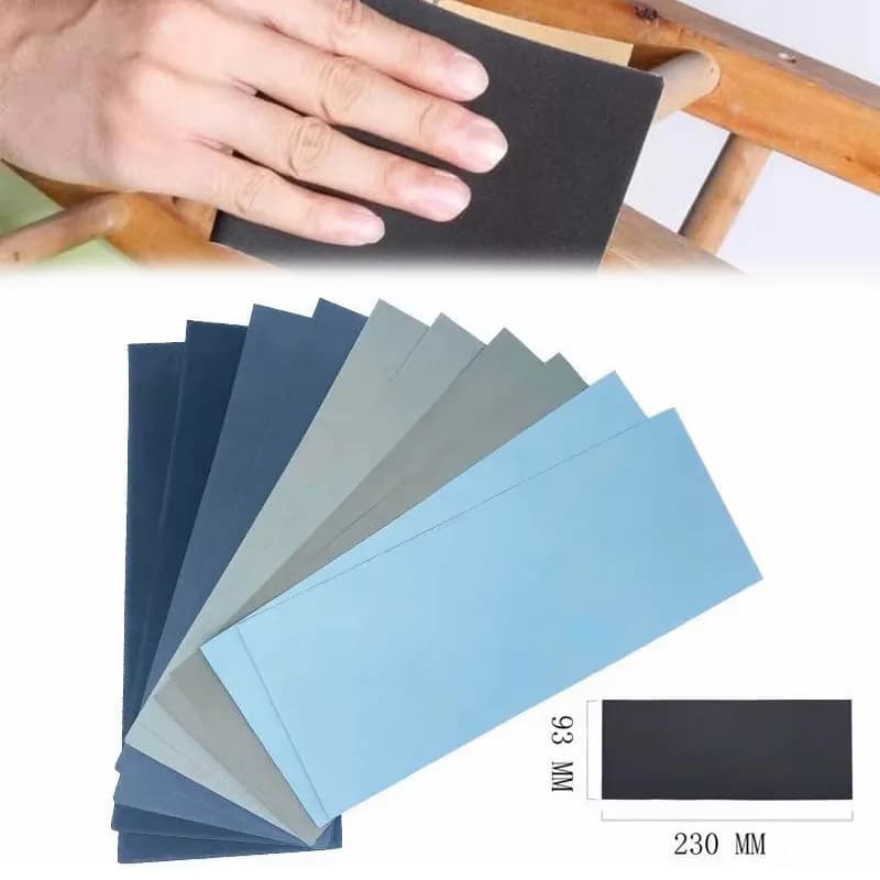 Set di carta vetrata Lucidatura di carta vetrata a umido/secco Carta abrasiva a grana 60-20000 Utensili abrasivi Lucidatura di plastica per metalli per auto