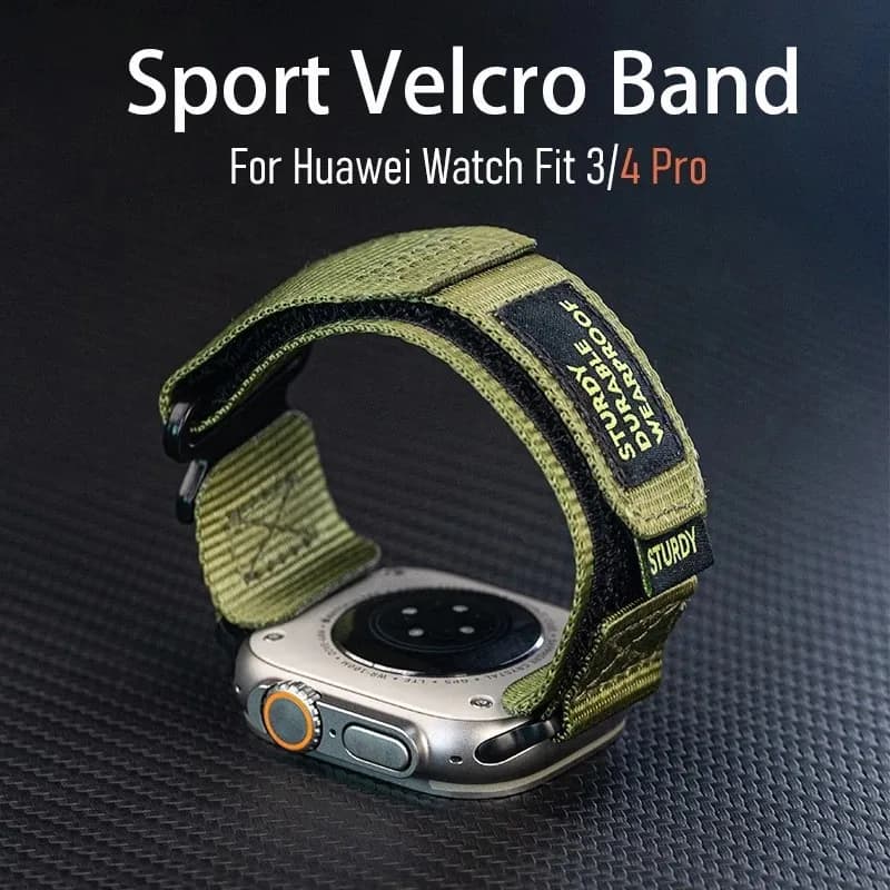 Cinturino sportivo in velcro in nylon per esterni per Huawei Watch Fit 4 Pro Fit4 Fit 3 Cinturino robusto e resistente cinturino in nylon mimetico