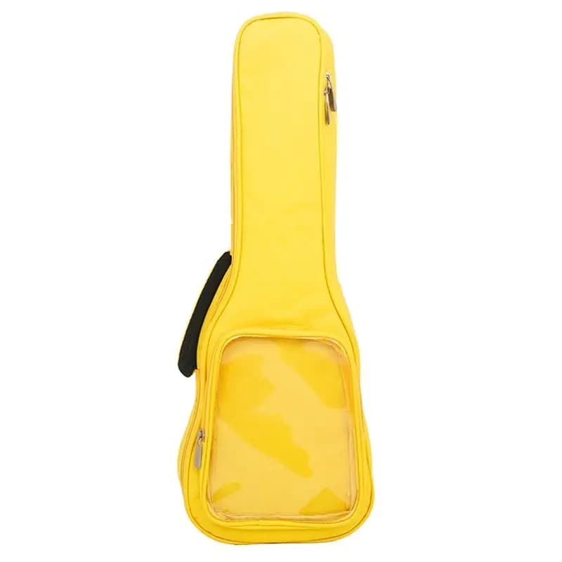 Borsa per Chitarra HOES-23 Pollici in Tessuto Oxford con Tasca Laterale Trasparente, Borsa per Ukulele