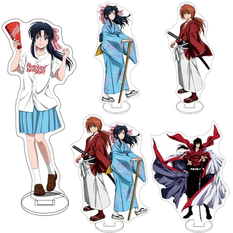16CM Acrylic Figure Stand Anime Rurouni Kenshin Himura Kenshin Kamiya Kaoru Tomoe Yukishiro SagaraSanosuke Cos Ornaments Gifts
