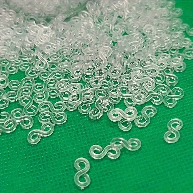 370 pcs Plastic S Hooks with Lightweight Compact, ideal for Loom Band Creations and DIY Weaving Projects