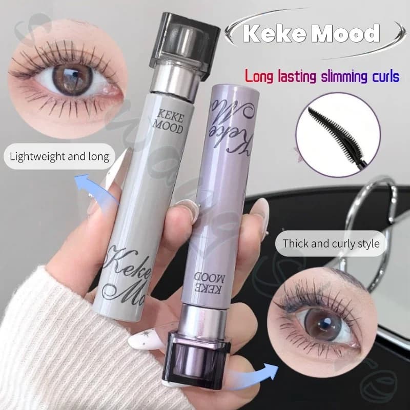 Kekek Mascara Mood Light and Slim Wavy 3g for defined, thick, long and long-lasting eyelashes, waterproof and resistant to deburring