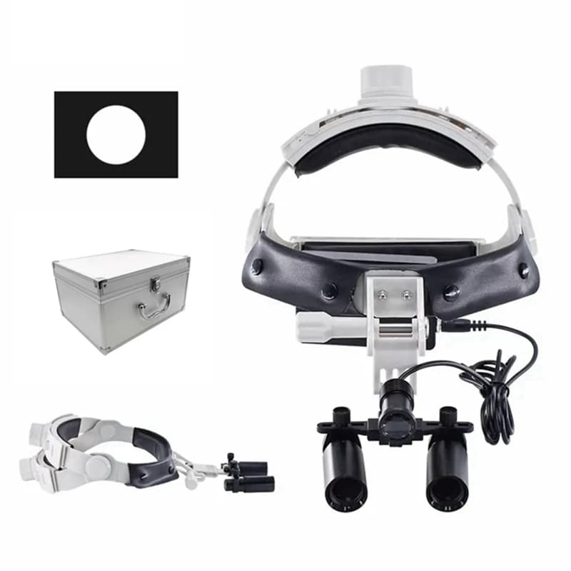 5X / 6X Kepler Lenti d'ingrandimento dentali Lente d'ingrandimento Casco chirurgico professionale Lente binoculare con illuminatore medico Faro f Operazione