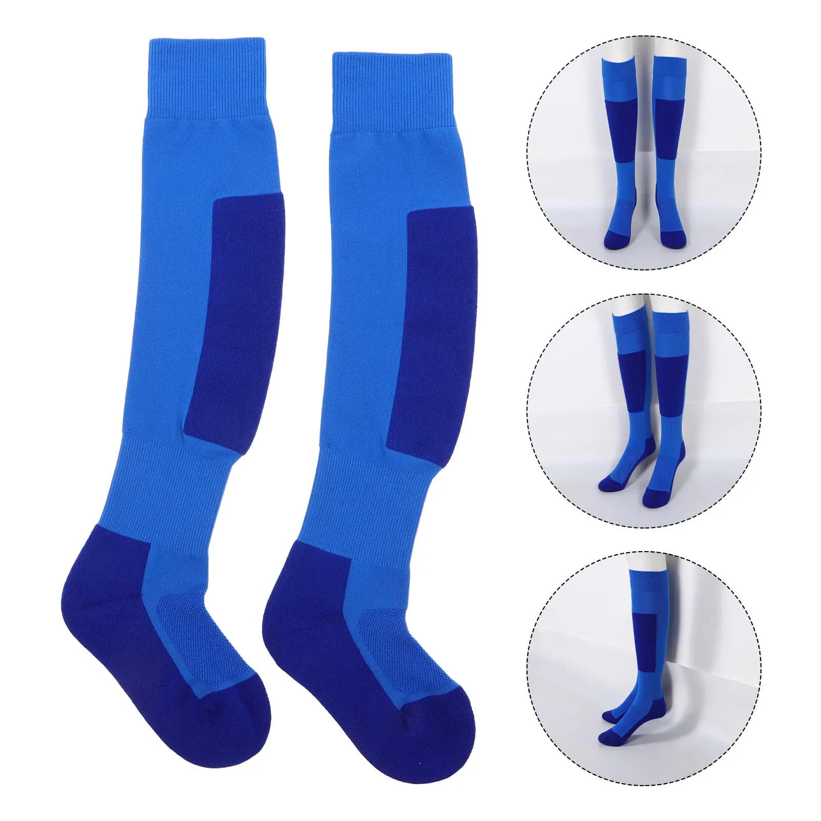 1 Paio di Calze Sportive in Cotone Ispessite Sopra il Ginocchio per Scherma, Hockey, Escursionismo, Stivali da Lavoro, Uniformi Scolastiche, Calze Alte per Bambini