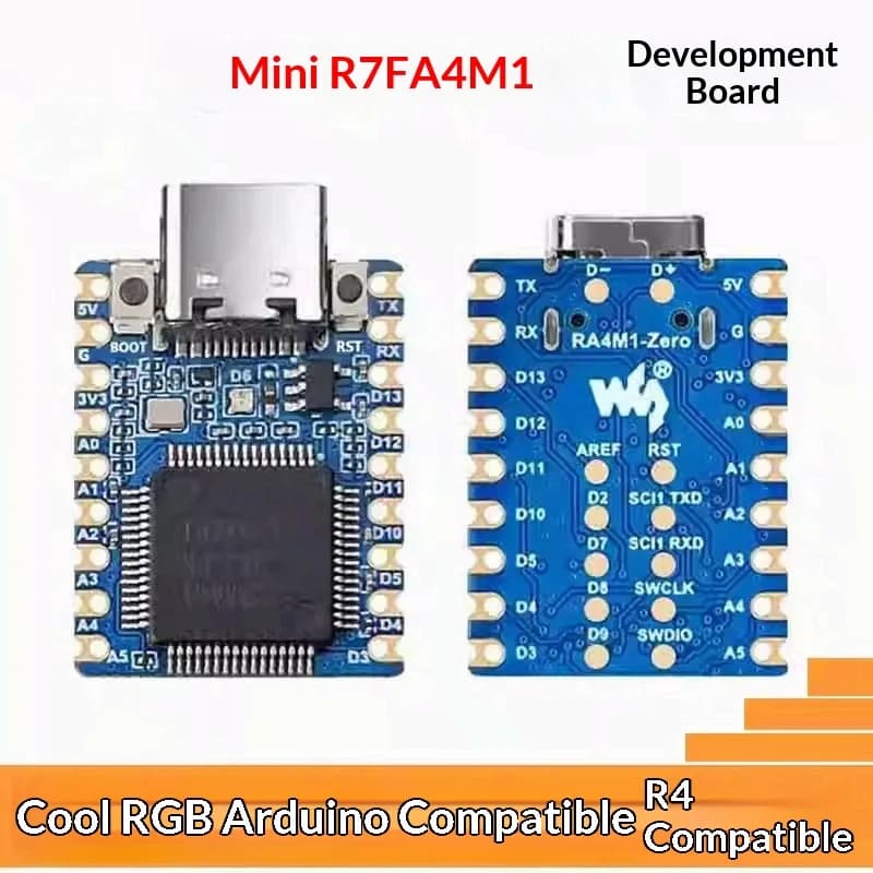 Arduino & R4 Dual-Compatible Mini Board, for Small-Scale Electronic Projects (Uno Minima RA4M1 ZERO Mini R7FA4M1)
