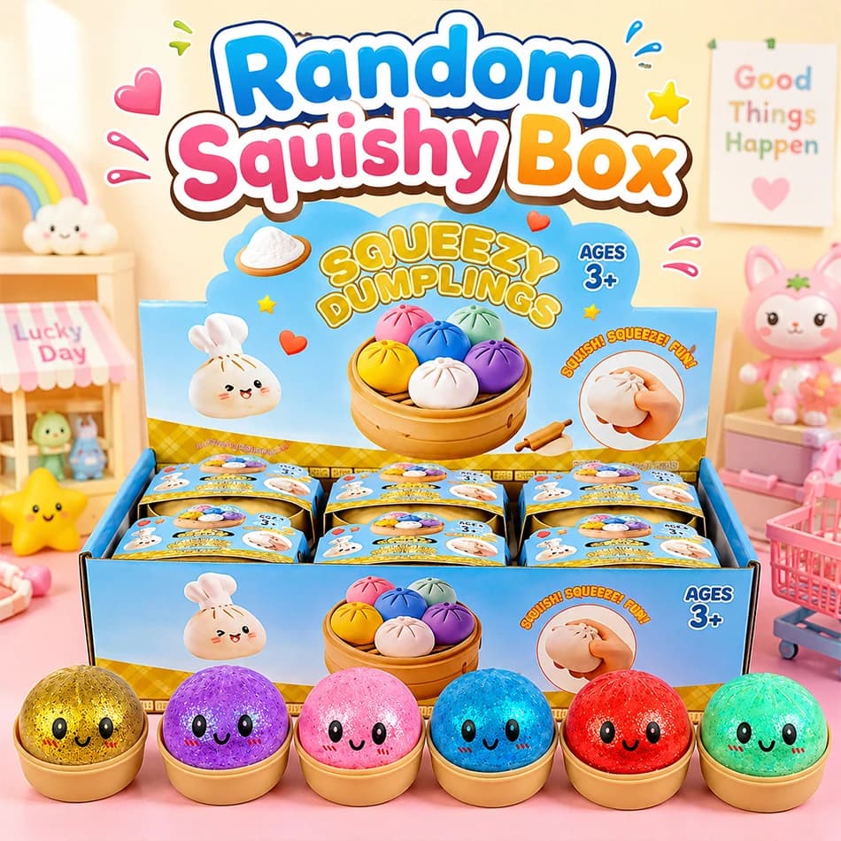 2026 Realistic Giant Bun Squeeze Toy with Bamboo Steamer Soft Silicone Dough Ball Decompression Fidget Toy Creative Funny Gift