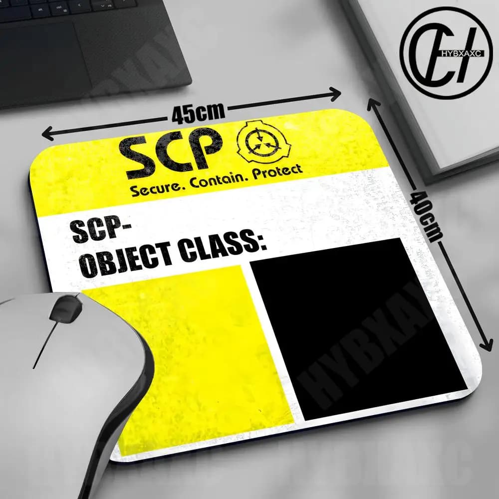 Tappetino per mouse S-SCP Foundation HYBXAXC 45x40 Tappetino per tastiera del computer Tappetino grande per PC da gioco Tappetino per scrivania per laptop Accessori per ufficio Tappetino da tavolo