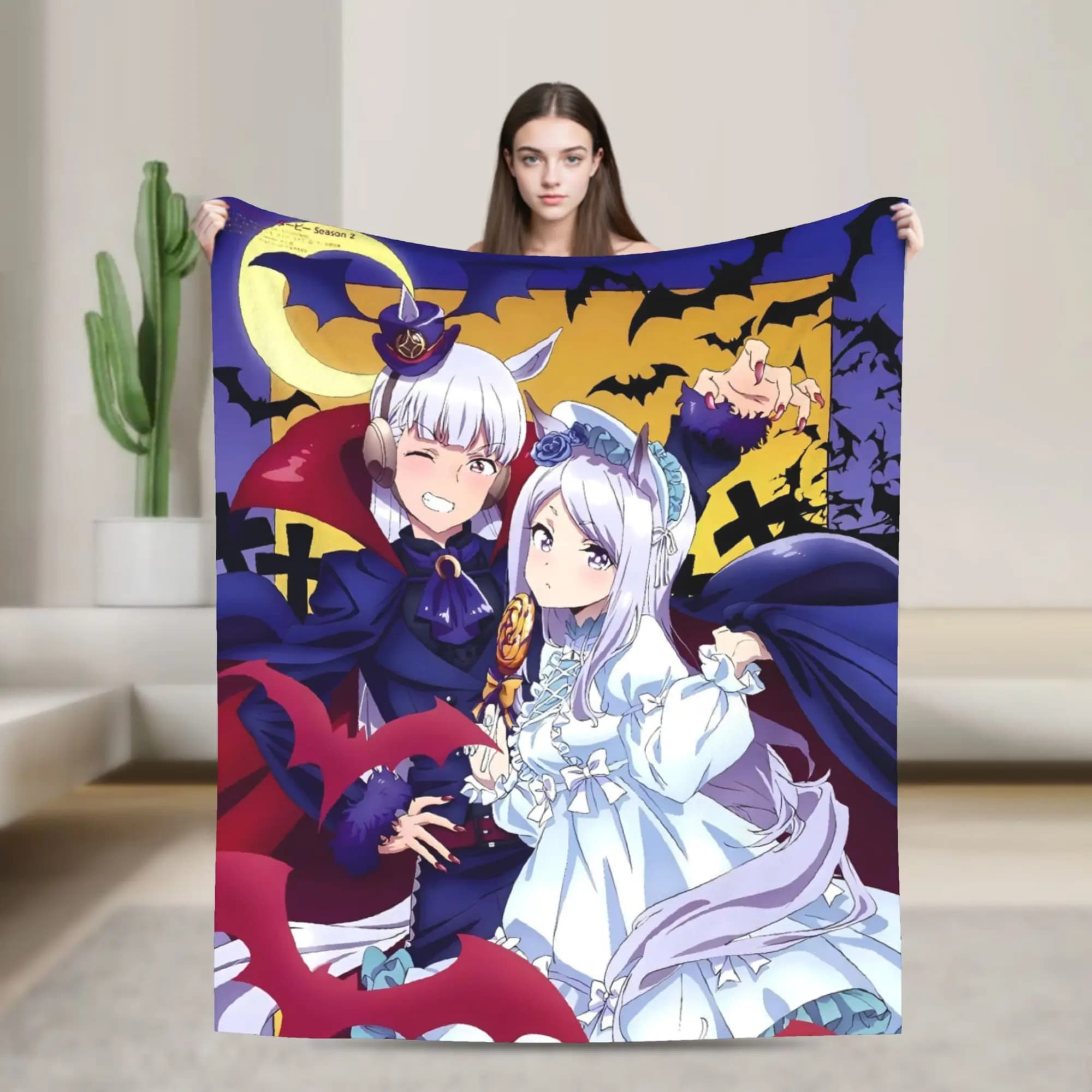 Mejiro McQueen Umamusume Hot blankets Air travel Plush Shooting blanket Funny outdoor flannel cover