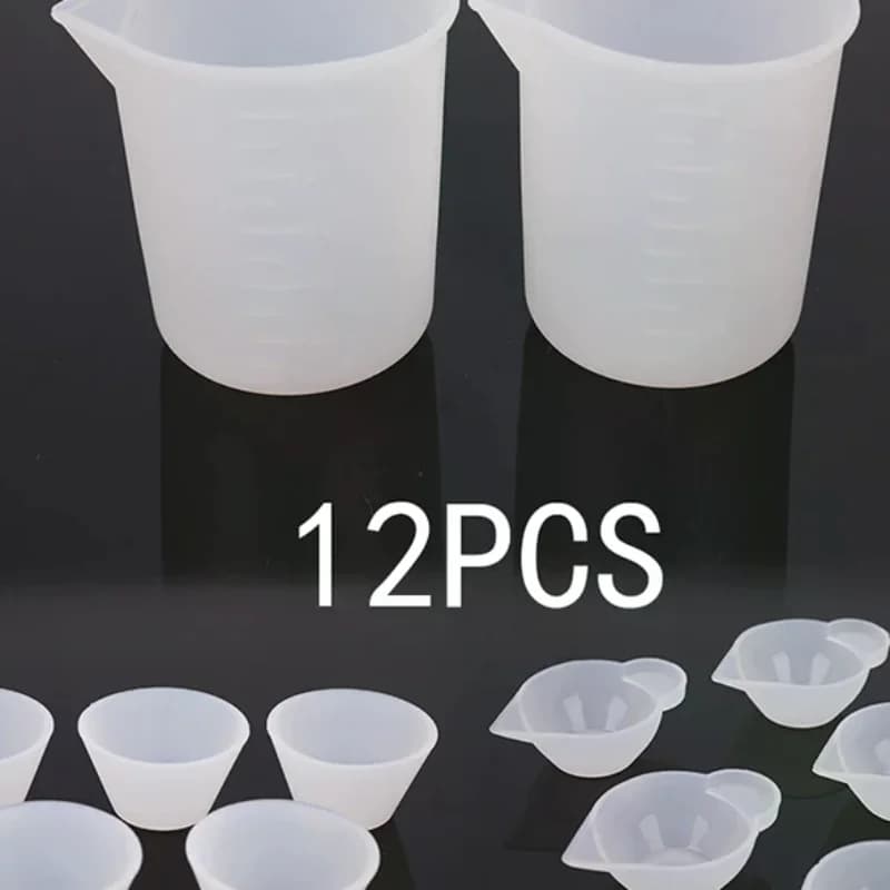 12 Measures for Silicone Mixing, UV Resin Mold, DIY Casting Jewelry Tools Kit