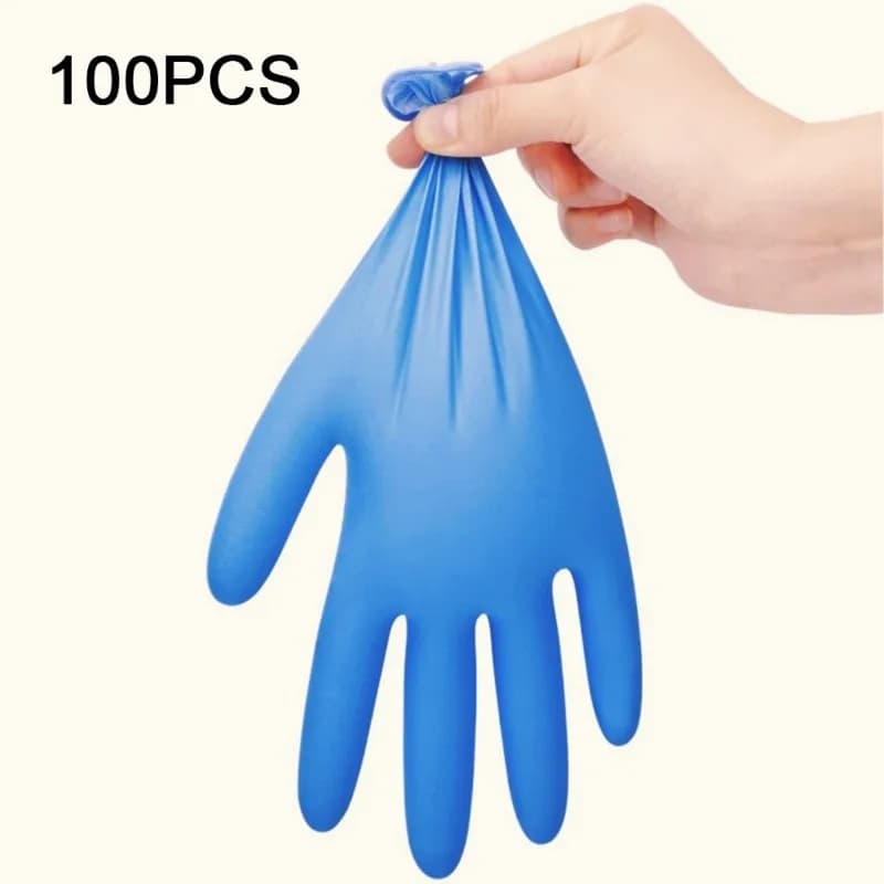 FEDI-Protective Safety Gloves Blue Disposable Nitrile 100 Count Powder-Free Latex Free