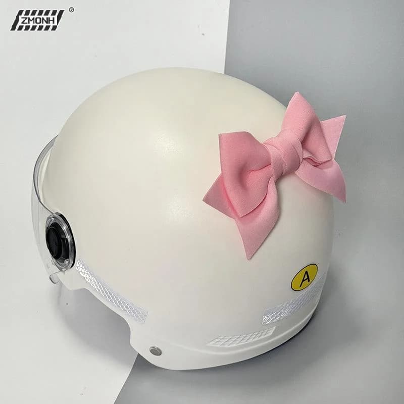 Decorazione a Fiocco per Casco Moto, Accessori Decorativi per Bici Elettrica e Carrozzeria Auto, Fiocco Autoadesivo per Ragazze e Donne
