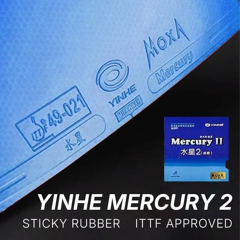 Gomma per Ping Pong YINHE Mercury 2 Blue con Spugna di Media Durezza