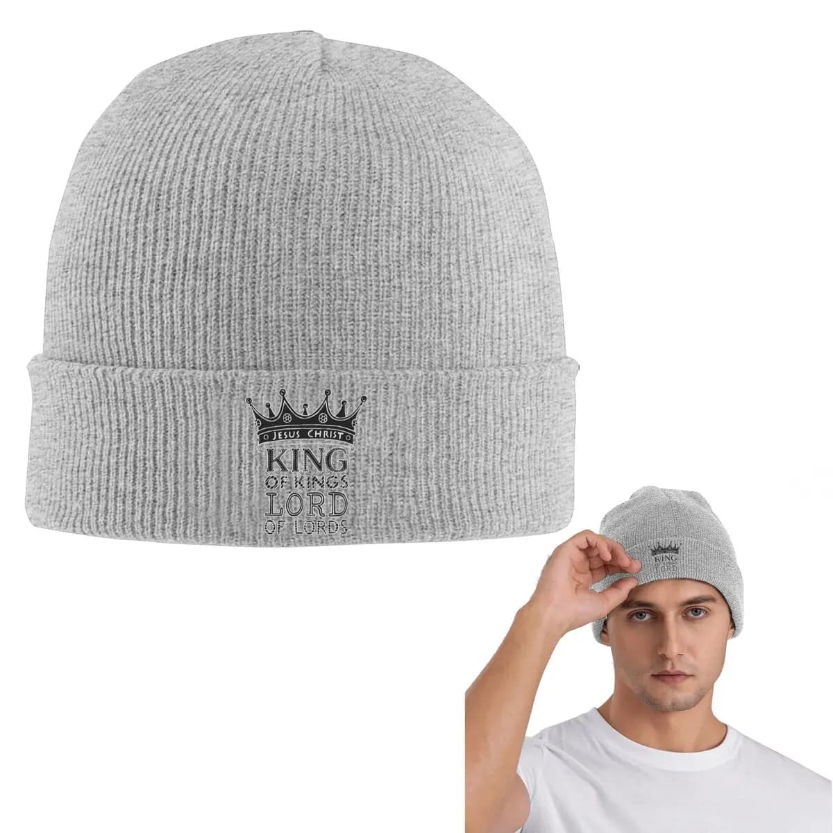 Jesus Christ Yeshua Warm Knitted Cap Fashion Bonnet Hat Autumn Winter Outdoor Beanies Hats for Men Women Adult
