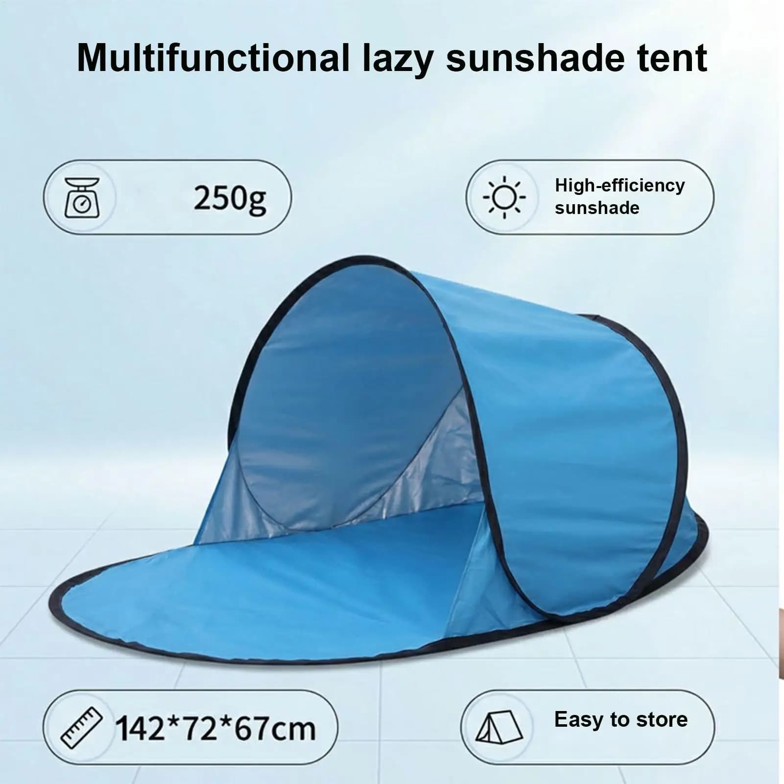 NEW Beach Sun Shelter Foldable Tanning Chair 142x72x67cm Beach Head Tent For Outdoor Pool Park Garden Lawn Deck Women Lady Dad