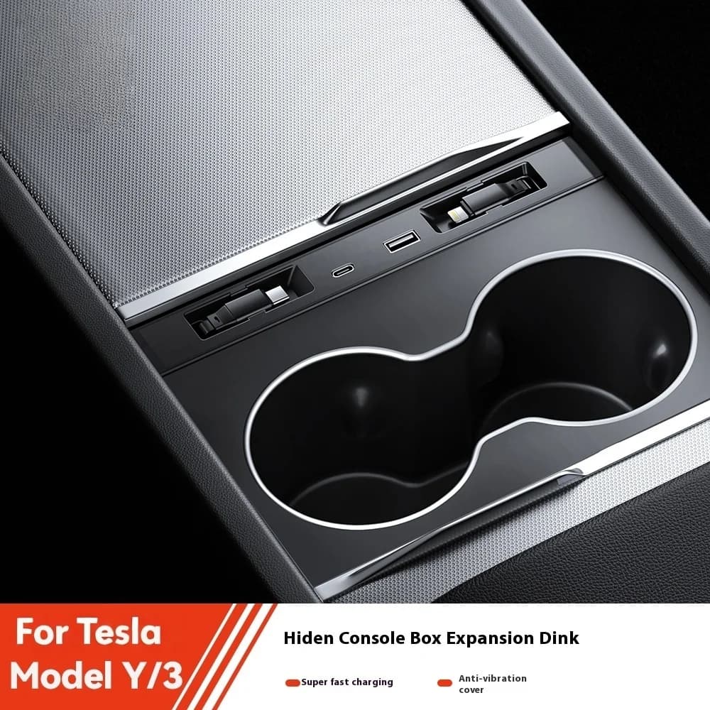 Per Il Nuovo Tesla Modello 3 Y Highland Juniper 2025 45W Caricatore Rapido Dock di Espansione Auto USB Shunt Hub Docking Station Intelligente