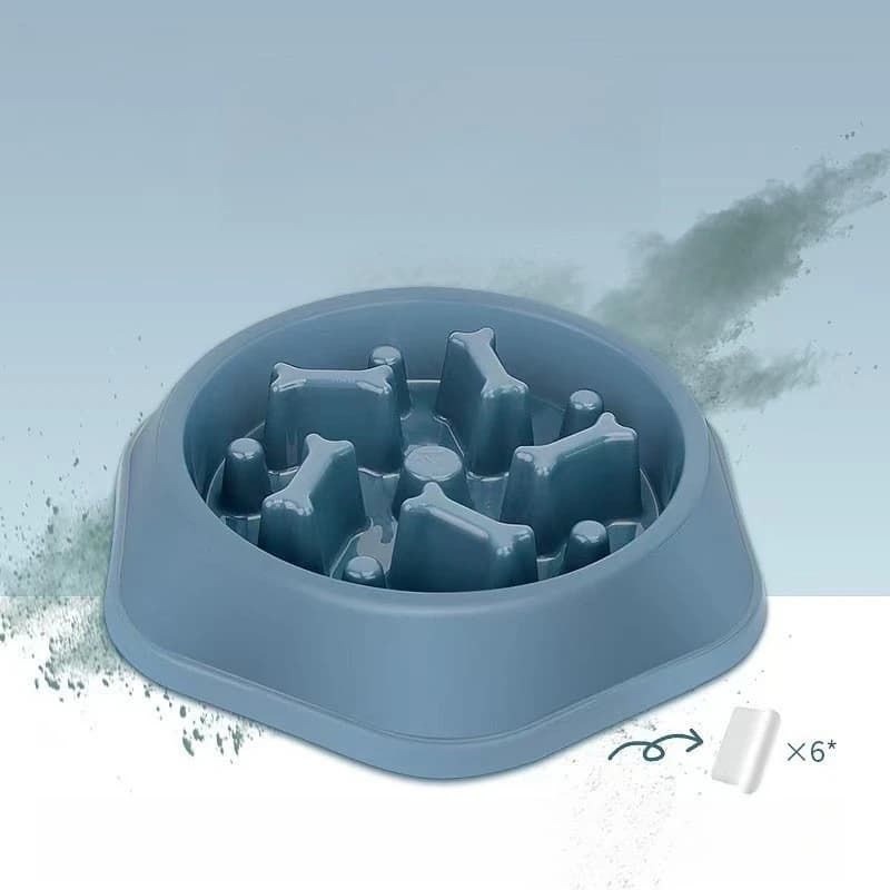 Slow Food Bowl Pet Digestive Aid Bowl Anti-choking and Anti-skid Overturned Cat Large Dog Small Puppy Medium Dog Bowl Cat Bowl