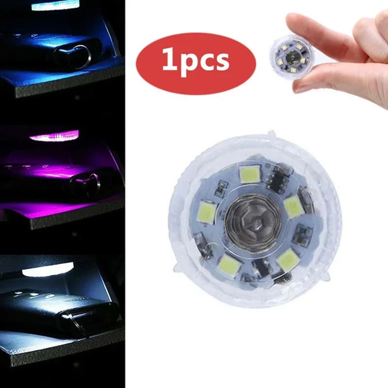 1 pz un pulsante per auto led sensore tattile luce portatile autoadesiva casa mini auto lampada da lettura notturna lampada ambientale interna