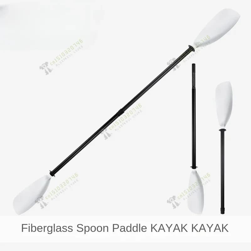 pagaia per cucchiaio in fibra di vetro, barca per kayak, tavola per canoa, tipo guscio d'acqua bianca