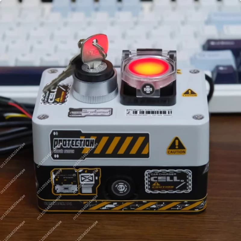 Interruttore di Alimentazione Esterno a Doppio Pulsante con LED, Controllo di Avvio e Reset per Case PC da Gaming