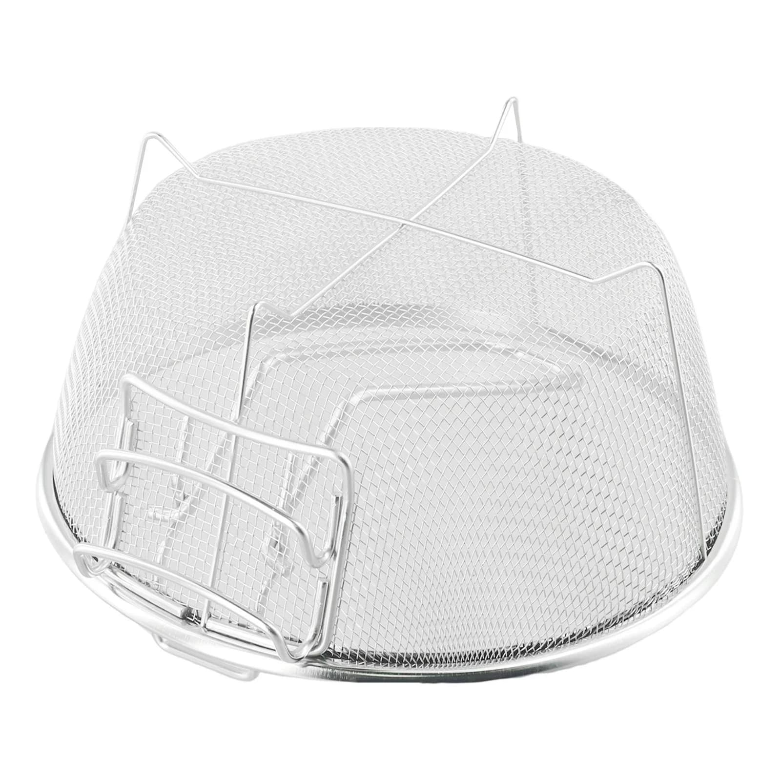 Frying basket with fries fries basket for frying stainless steel basket for fryer round kitchen wire mesh with handle nets for metal wire