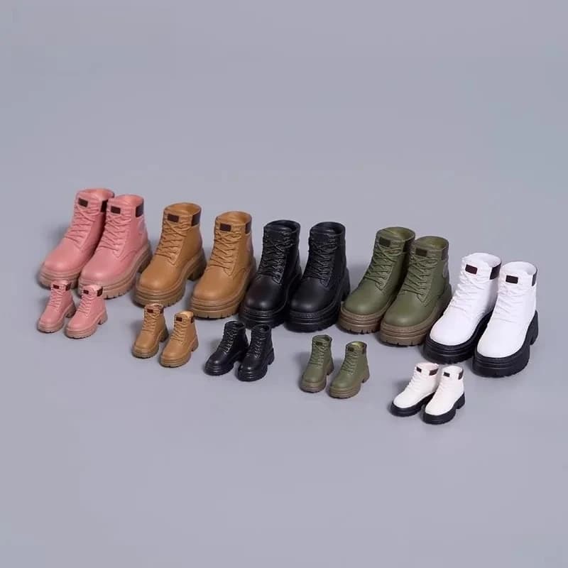 1/6 1/12 Bilancia Cd078/cd079 Piattaforma All'aperto Escursionismo Scarpe Solide Bambola Femminile Stivali Corti Modello per 12/6in Giocattoli Corpo