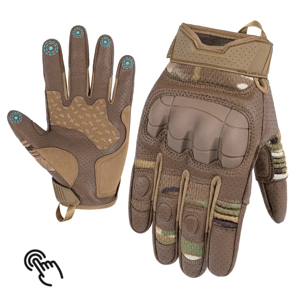 Men's Touch Control Tactical Gloves - Cycling, Outdoor, Motorcycle Riding, Running, Hunting, Soft Air Gun Training Gloves