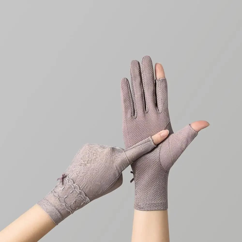 Fashionable summer gloves for sun protection, breathable gloves with UV protection, anti-slip cycling gloves, racing gloves