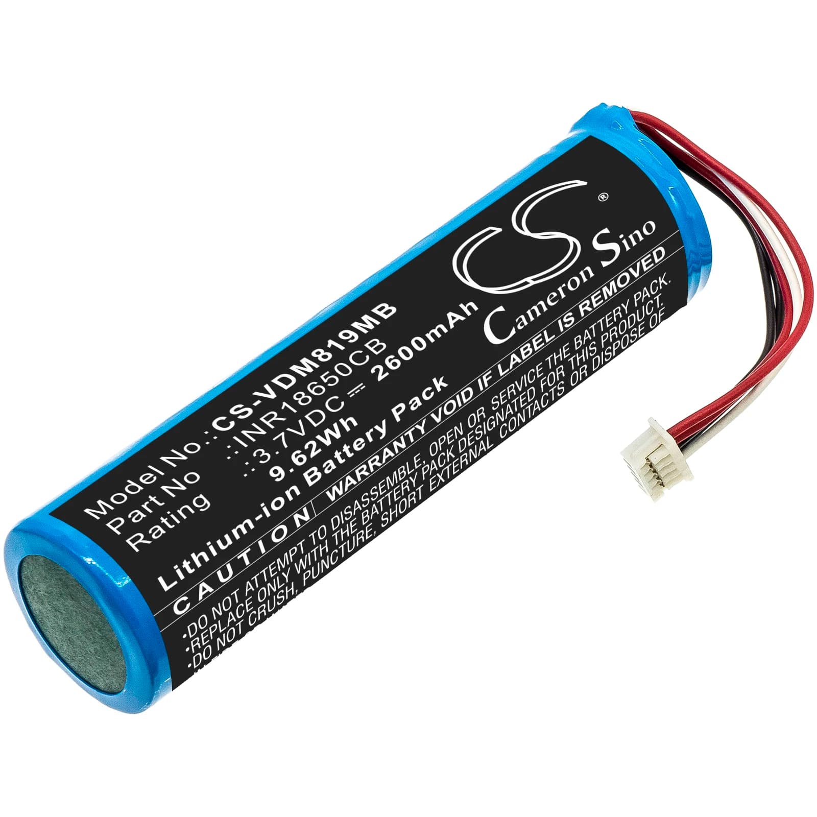 Batteria per babyphone agli ioni di litio per VTech, 3,7 V, 2600 mAh, modelli compatibili: VM5266, VM5266 Baby monitor da 5 pollici, VM819