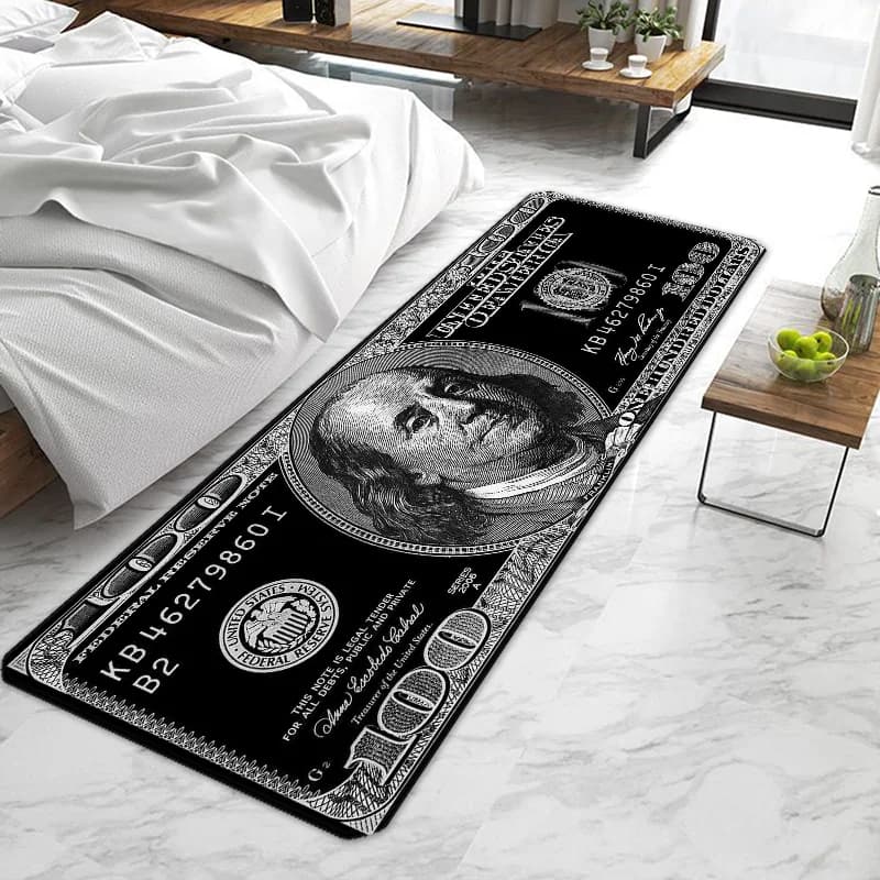 100 Dollar Bill Runner Area Tappeto Porta Zerbino Ingresso Antiscivolo Lavabile Cucina Tappeto Soggiorno Corridoio Tappeti Bagno Bagno
