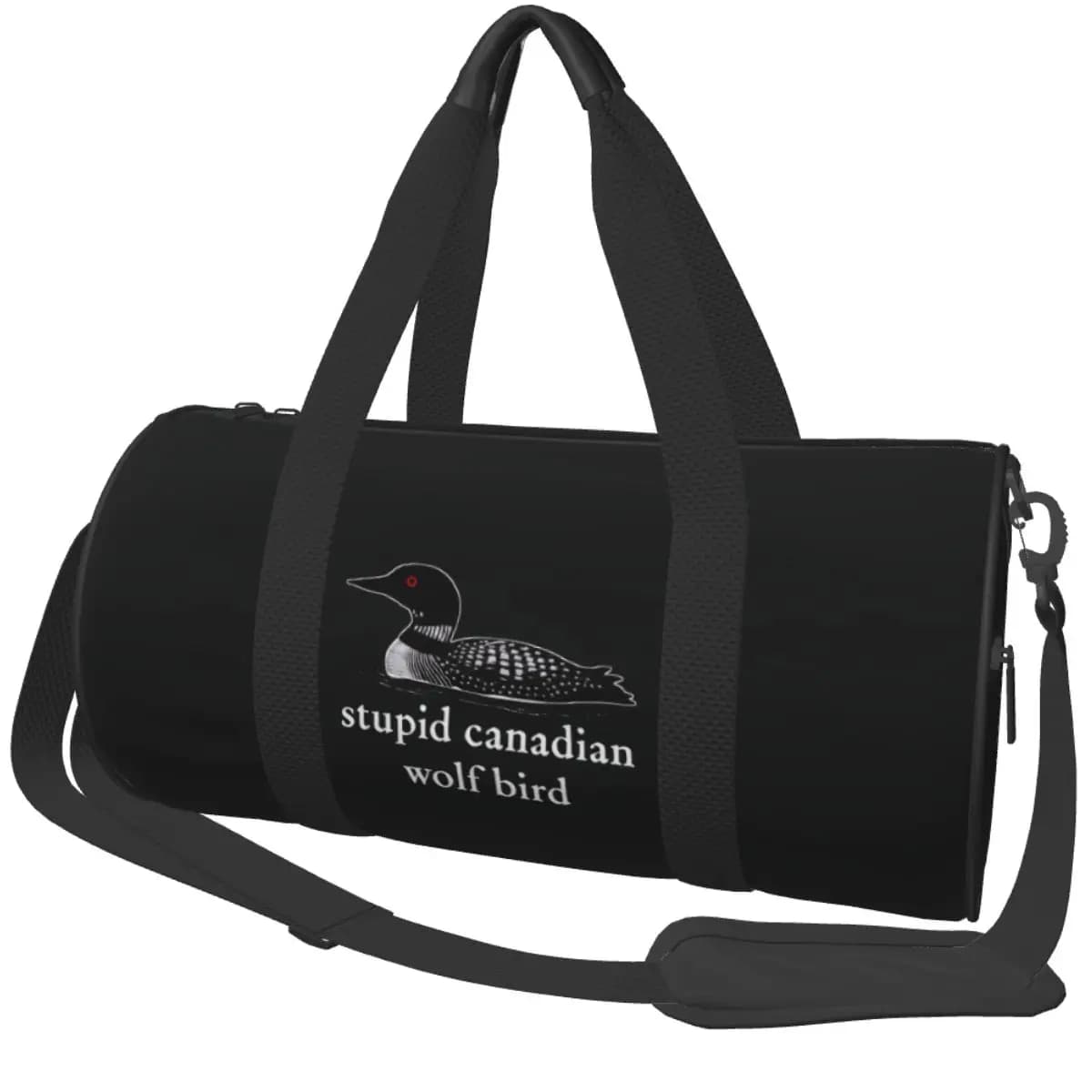 Borsa da palestra Stupid Canadian Wolf Bird, borsa sportiva da allenamento riscaldata Rivalry, da uomo Borsa Fitness Carina con Scomparto per Scarpe, Borsa a Mano Portatile