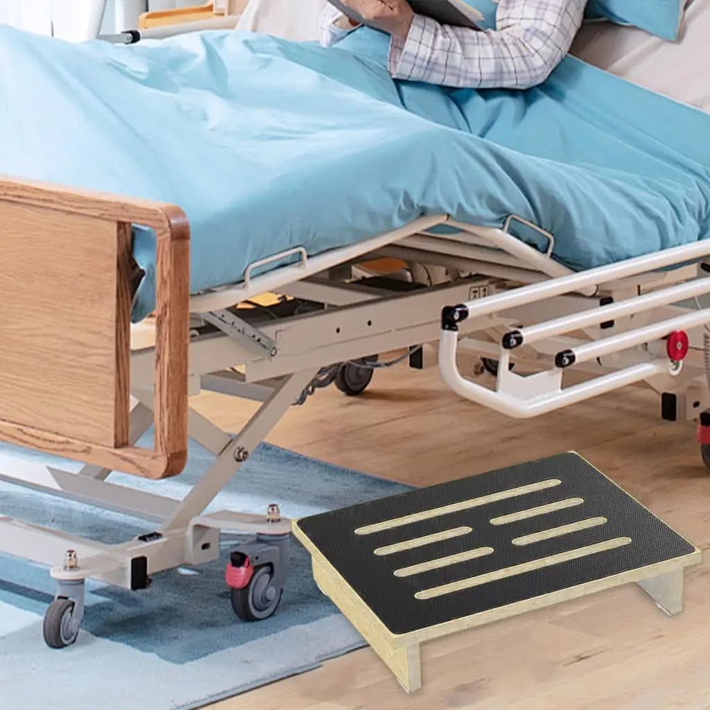 Sgabello con poggiapiedi antiscivolo, comodo, 41x32x11 cm, poggiapiedi ergonomico, supporto per le gambe, sgabello da comodino per cucina, camera da letto, soggiorno, ufficio