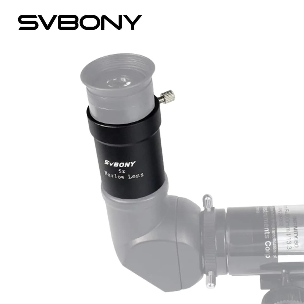 Obiettivo Barlow per telescopio SVBONY, accessorio per telescopio da 1,25 pollici, obiettivo Barlow a pellicola verde a banda larga multistrato completamente metallico 5X per Tele